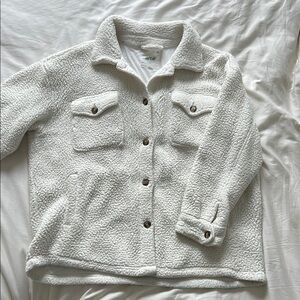Aerie- White Sherpa Jacket